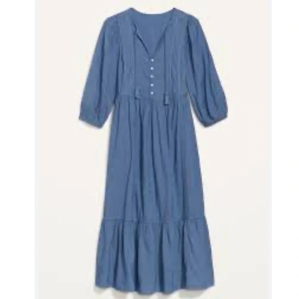 Old Navy Blue Tiered Buttoned Sundress - Picture 3 of 6